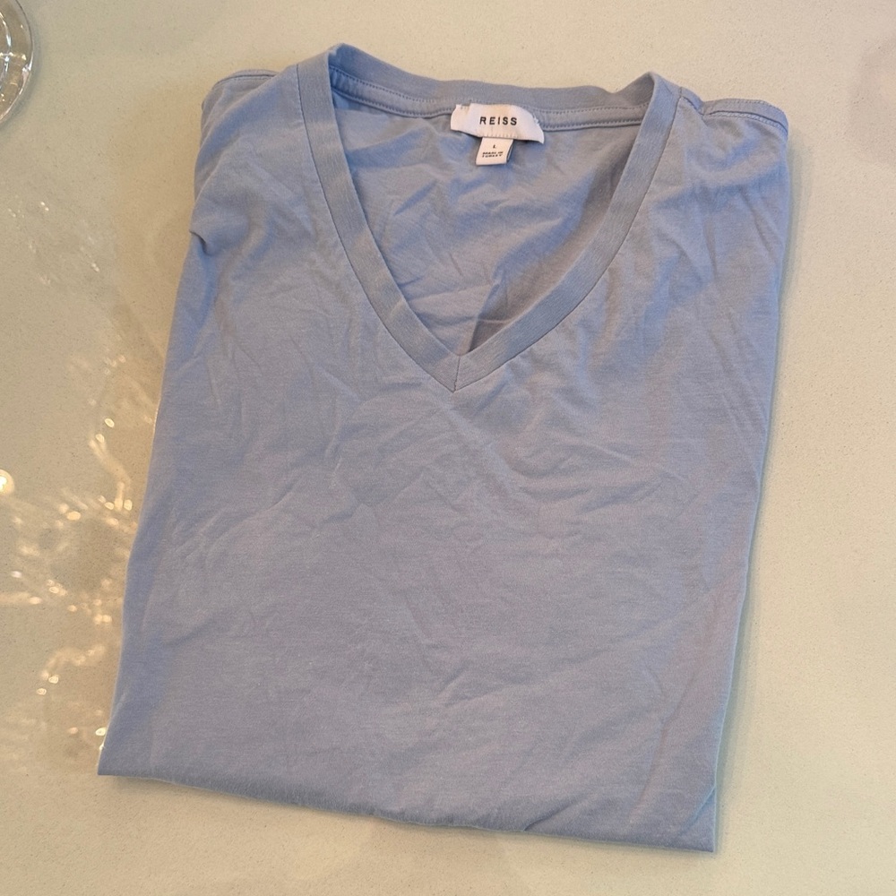 Reiss v-neck shirt t-shirt reiss men’s light blue V-Neck Tee